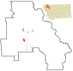 Flathead County Montana Incorporated and Unincorporated areas Kalispell Highlighted